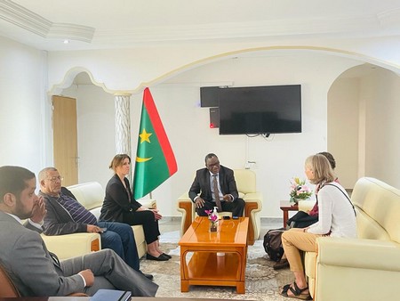 Le Président de la Zone franche  reçoit une délégation de l’ambassade d'Allemagne et de l'agence KFW 